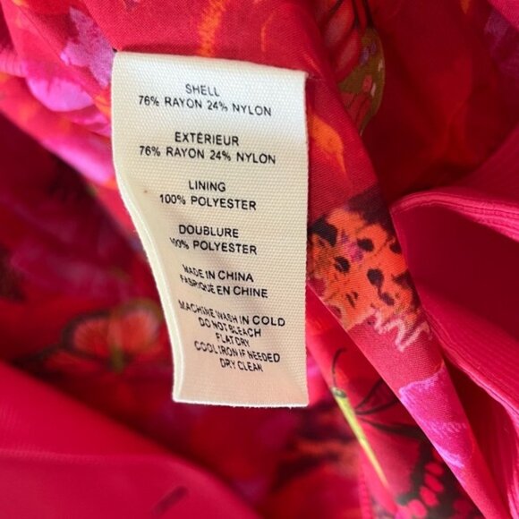 NWT L'AGENCE CHAMBERLAIN BLAZER IN CORAL FUCHSIA with BUTTERFLY lining Size 16 - Picture 10 of 12